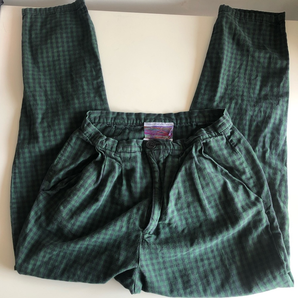 Green& black plaid trousers!